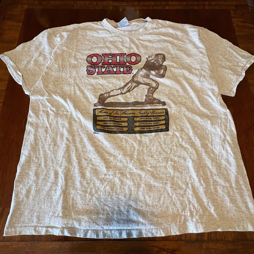 Ohio‎ State Buckeyes Heisman Trophy Winners Graphic T Shirt XXL Vintage USA Tee